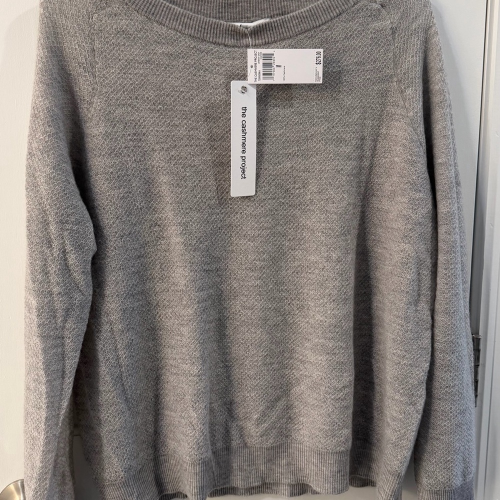 The Cashmere Project Women's Gray Crew Neck Sweater